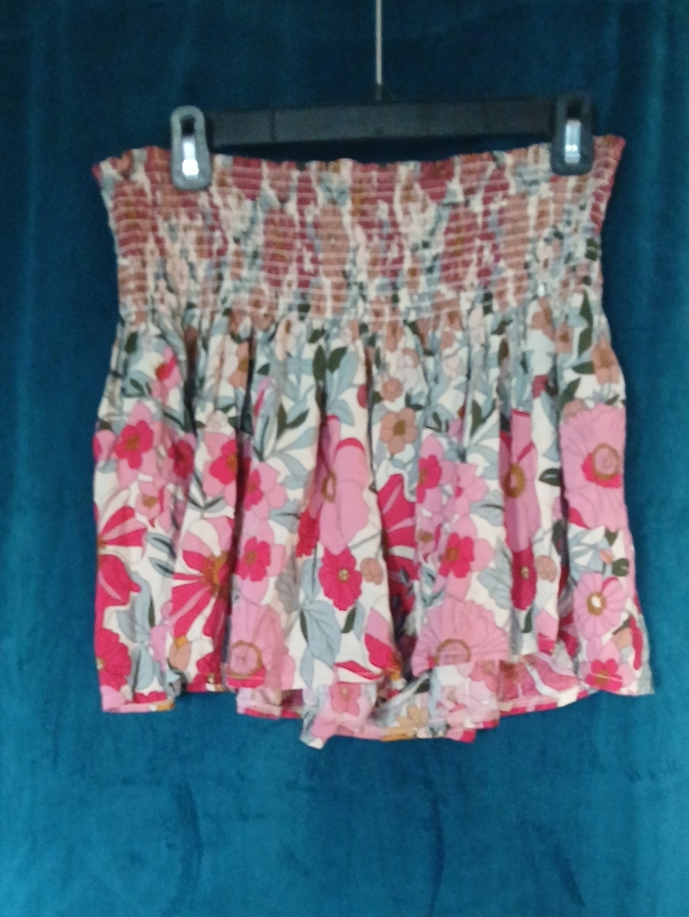Natural Life Floral Smocked Skort - Pink Floral